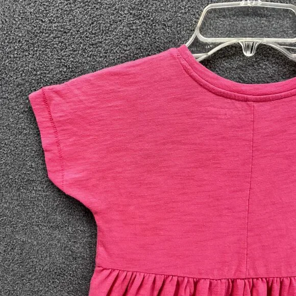 Old Navy Dress Girls Small 6 7 Pink short sleeves beach summer‎ crew neck - Picture 7 of 16